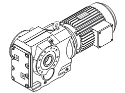 Коническо-цилиндрический мотор-редуктор серии MRO 73 (11 квт)